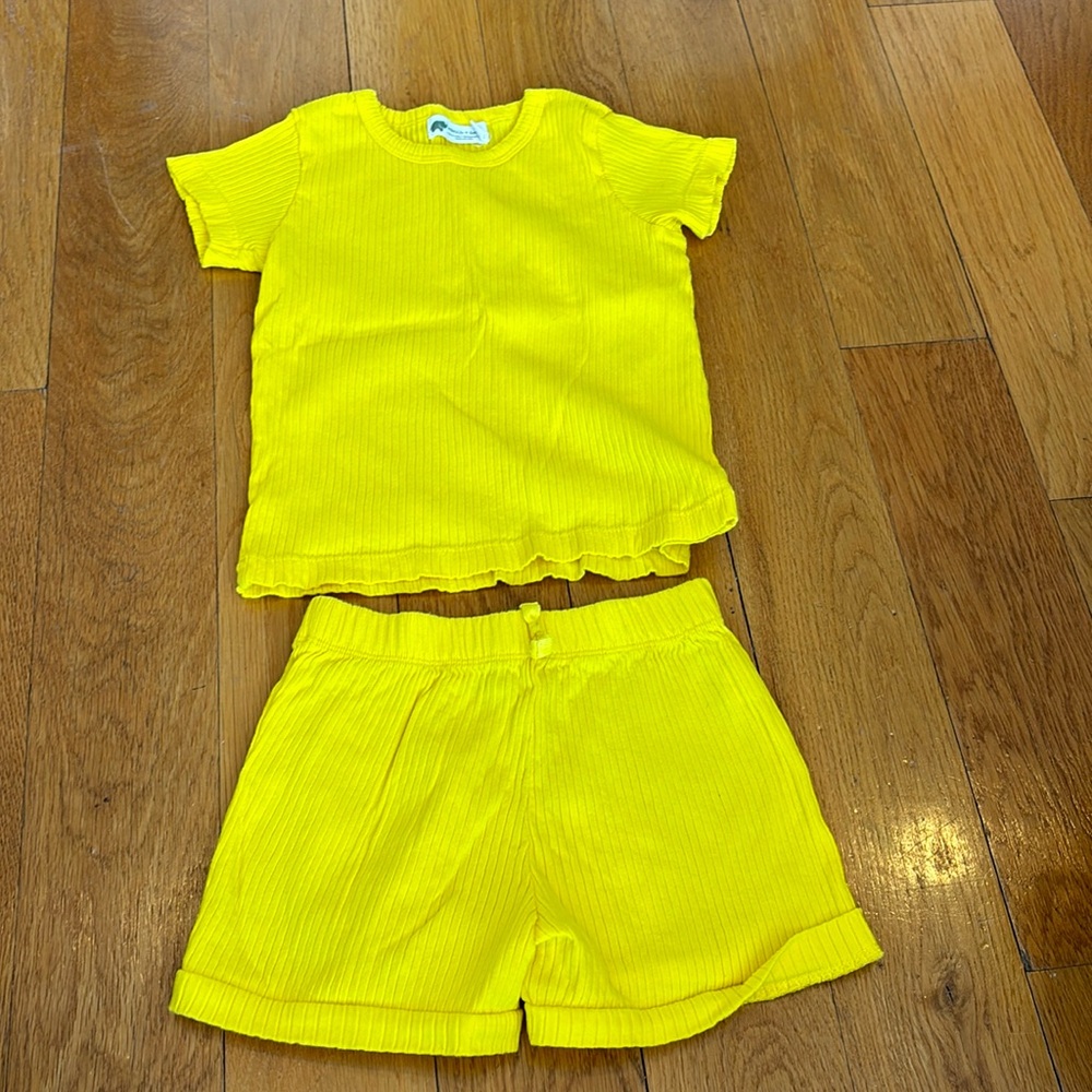 Monica + Andy 4T Ribbed Tee and Short Set